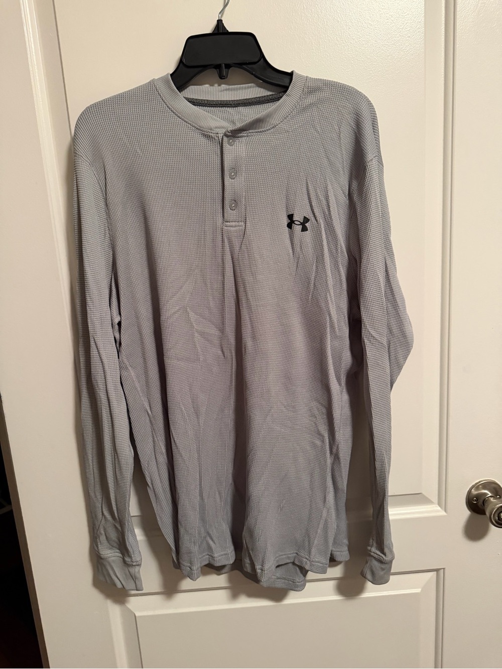 LG Light Gray Long Sleeve Henley Shirt